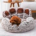 thumbnail image 4 of DABEI Cute Bear Paw Shape Dog Bed & Cat Bed, Calming Donut Dog Bed, Warming Cozy Soft Dog Round Bed, Plush Dog Cat Cushion Bed, 4 of 21