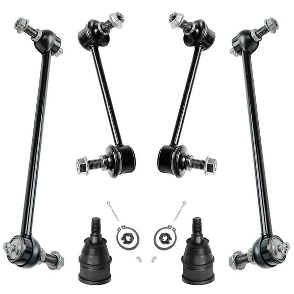 Detroit Axle - Front 6pc Suspension Kit for 01-05 Acura MDX, 03-05 Honda Pilot, 2 Lower Ball Joint 4 Front and Rear Sway Bars 2001 2002 2003 2004 2005 Replacement