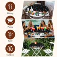 thumbnail image 7 of Black Snowman Round Tablecloth, Fitted Table Cover with Elastic for 36"-44" Round Tables, Christmas Winter Snowflake Xmas Tree Table Cloth Outdoor Indoor Dinning Party Waterproof Tablecloths, 7 of 7