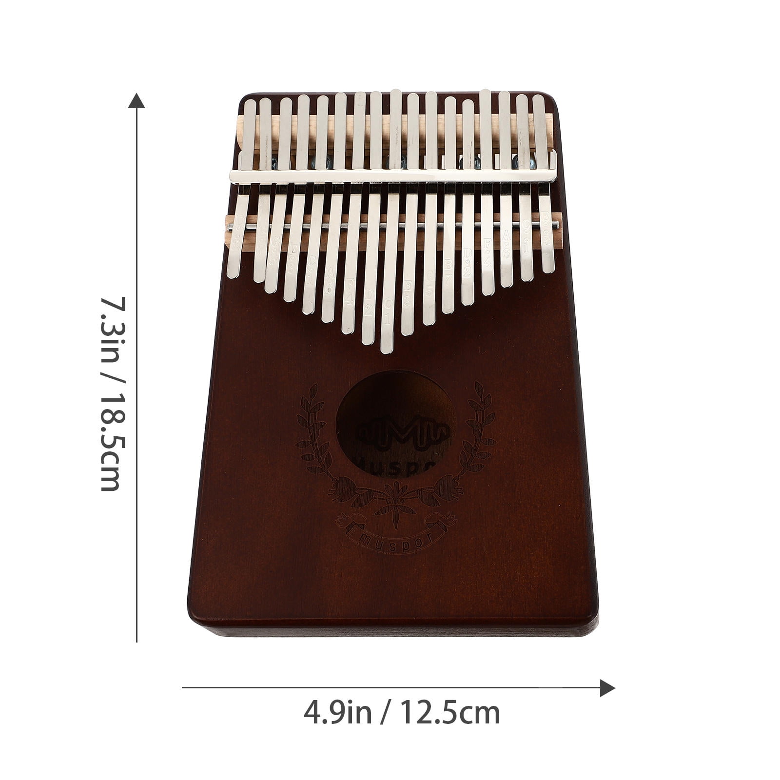 YOSADIER Portable Thumb Piano Small Music Instrument for Beginners and Music Lovers Coffee 17 Keys