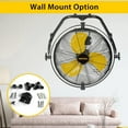 VENTISOL 14 Inch High Velocity Orbital Floor Fan or Wall Mounted Fan