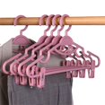 thumbnail image 1 of 10pcs Clothes Hangers with Clips Plastic Space Saving Non-Slip Skirt Organizer, 1 of 6