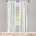 thumbnail image 4 of Ambesonne Cars Window Curtains, Simple Pastel Automobiles, Each 28" W x 63" L, Green Pale Lilac Blue, 4 of 4
