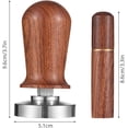 thumbnail image 4 of Dispensador de Cafe 51mm Espresso Tamper Stirrer Set Tamper calibrado de café con Base Plana de Acero Inoxidable 304 con Resorte Prensa de Mango de Madera Barista para máquina de Espresso, 4 of 4