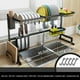 thumbnail image 4 of Escurridor para trastes de acero con dos niveles, espacio para organizar platos, cuchillos y utensilios, ganchos resistentes para colgar palas, ahorrador de espacio. 85 cm ideal para 2 tinas Brandtrendy Escurridor Doble 85, 4 of 6