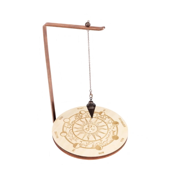 Soporte de exhibición de péndulo, soporte de péndulo, adornos únicos prácticos portátiles, accesorios de decoración para piedras de meditación sol amarillento