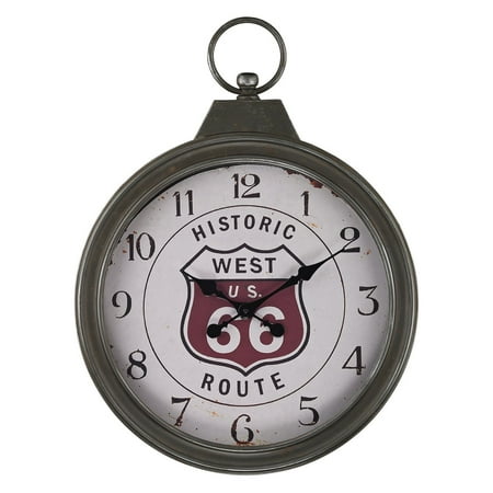Sterling Fob Style Route 66 Wall Clock