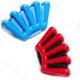 thumbnail image 1 of Herramientas de trenzado francés DIY para mujeres y niñas, 2 uds., esponja para peinar el cabello, Clip, herramientas de trenzado (rojo, azul) brillar Electrónica, 1 of 5