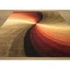 thumbnail image 3 of EORC Multicolored Hand-Tufted Wool Contemporary Swirl Rug, 5' x 8', 3 of 5