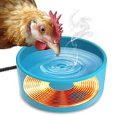Teddy Run Outdoor Smart Heated Water Bowl, Universal Anti-Freeze Drinking Water Device for Chickens, Ducks, Cats, Dogs, 108oz/3.2L Capacity, 30 Watts