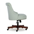 thumbnail image 3 of Linon Chaise de Bureau en Bois Rembourrée Sinclair Vert Menthe, 3 of 8