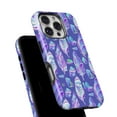 thumbnail image 6 of DesignSkinz Scratch-Resistant Hard Slim Case Compatible with iPhone 12 Pro (Compatible with MagSafe) - Blue Feathers and Crystals Gems, 6 of 9