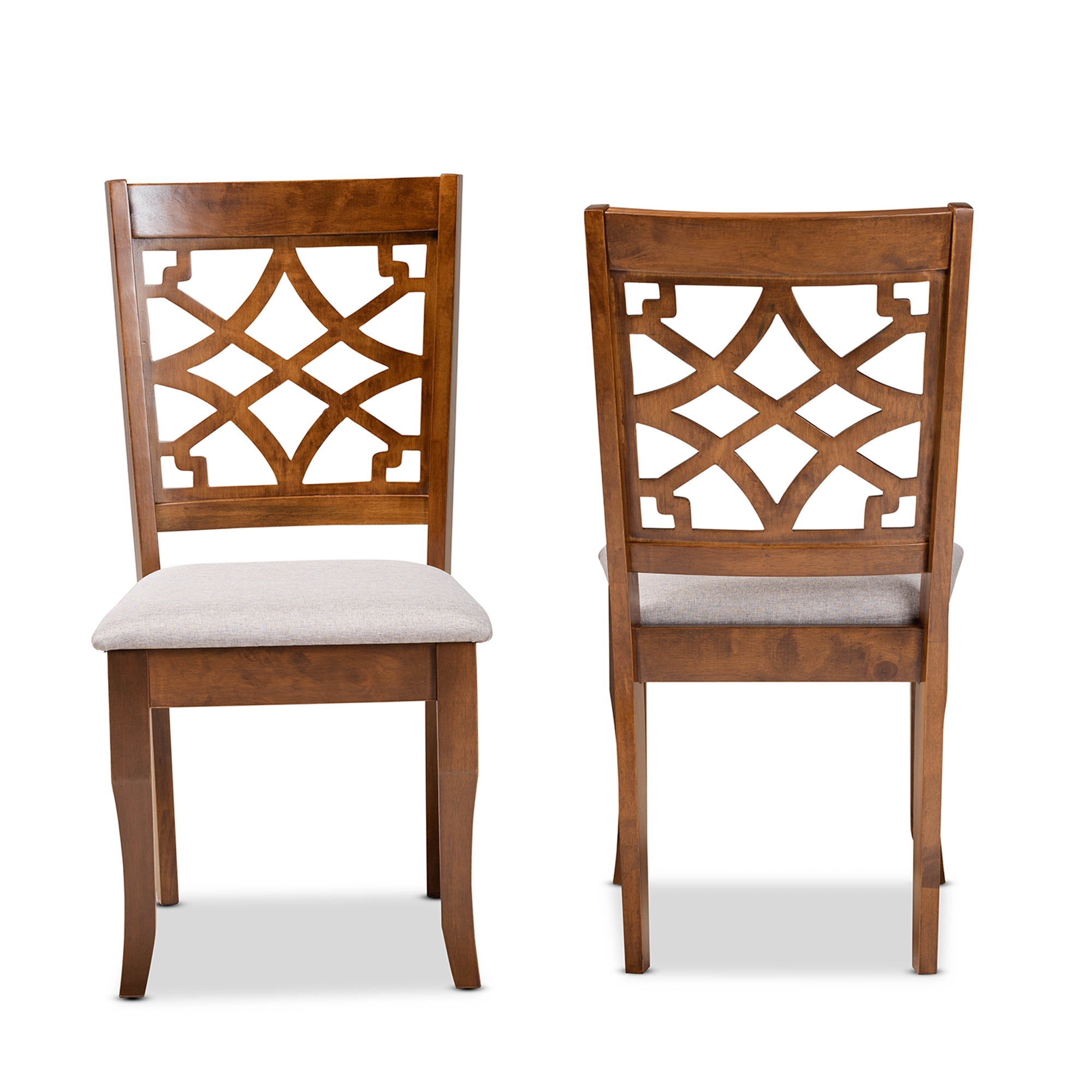 Baxton Studio Mael Dining Chair, Set of 2, Grey