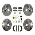thumbnail image 1 of Transit Auto Front Rear Disc Brake Rotors Semi-Metallic Pads and Drum Kit (7Pc) for Car Toyota Yaris K8F-102137, 1 of 11