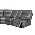 thumbnail image 6 of Infinity 3 Piece Transitional Faux Curved Living Room Reclining Sectional, Grey, 6 of 6