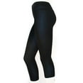 thumbnail image 6 of Womens Sexy Seamless Capri Leggings Stretch Cropped Skinny Long Hot Black, 6 of 6