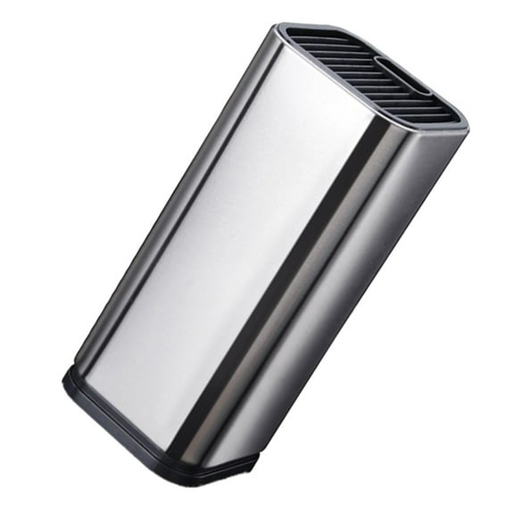 UPOUART Stainless Steel Knives Block for Home Storage, Rustproof Design, Silver Finish, Compact Size