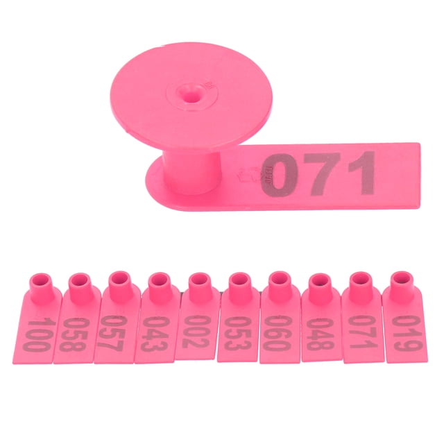 Étiquette d'Oreille, Étiquette d'Oreille Numérotée, Accessoire d'Élevage Résistant au Froid pour Moutons Rose