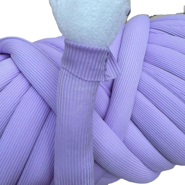 250G Chunky Yarn Jumbo Tubular Yarn Crocheting DIY Length 65.6ft Tube Giant  Yarn Bulky Yarn Arm Knit Yarn for Rug Making Blanket Pillow , Light Blue 