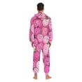 thumbnail image 7 of Pink Cartoon Pumpkin Pattern Adult onesie Pajamas, Crystal Velvet Ultra Soft Warm Jumpsuit for Men and Women, 7 of 7