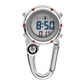 thumbnail image 2 of Digital Carabiner Watch Luminous Anti-scratch Precise Backpack Belt Pocket Clip on Watch for Outdoor Black, 2 of 13