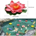thumbnail image 2 of piezas de nenúfares artificiales flotantes para estanque, color rosa, 10 cm, diferentes colores, flores de espuma EVA, flor de loto para acuario, patio, jardín, piscina, estanque, 2 of 5