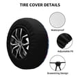 thumbnail image 2 of Fuzoiu blue Skull purple flower Print Universal Spare Tire Cover with Buckle Strap, Waterproof Wheel Covers for Jeep, Trailer, RV, Truck and All Car-14 inch, 2 of 6
