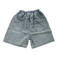 thumbnail image 5 of Kids Denim Knee‑Length Shorts, Elastic Waist Loose‑Fit Lightweight Washed Jean Shorts With Side Pockets for Boys Girls 4‑14 Years Old, 5 of 6