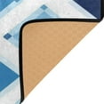 thumbnail image 4 of Carpet Mat with Memory Foam Ultra-Soft and Non-Slip Area Rug 60"x39" Blue and White Argyle Squares, 4 of 7