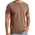 thumbnail image 4 of Mens T-Shirts Short Sleeve Cotton UPF 50+ Lightweight Moisture Wicking Casual Crew Neck Basic Tee Shirts Big and Tall Size M-4XL Brown, 4 of 6
