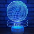 thumbnail image 5 of Basketball 3D Optical Illusion Acrylic Night Light Touch Switch 7 Color Change USB LED Desk Lamp, 5 of 5