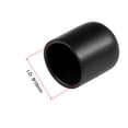 thumbnail image 3 of Uxcell Tapones de extremo de goma Cubierta de tapón de extremo redondo Protector de rosca de tornillo de vinilo negro 18mm, 3 of 3