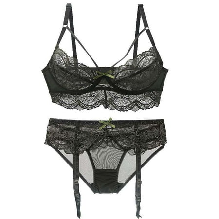 

FREE SHIPPING-Ladies Fashion Erotic Lingerie Fishnets Lace Hollow Sexy Suspenders Bow Backless Nightdress Thong Suit sexy underwear lingerie for women valentines day gifts