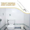 thumbnail image 2 of 1 Set Toilet Flush Handle Toilet Tank Flush Lever Replacement Flapper Chain Flush Handle Kit, 2 of 8
