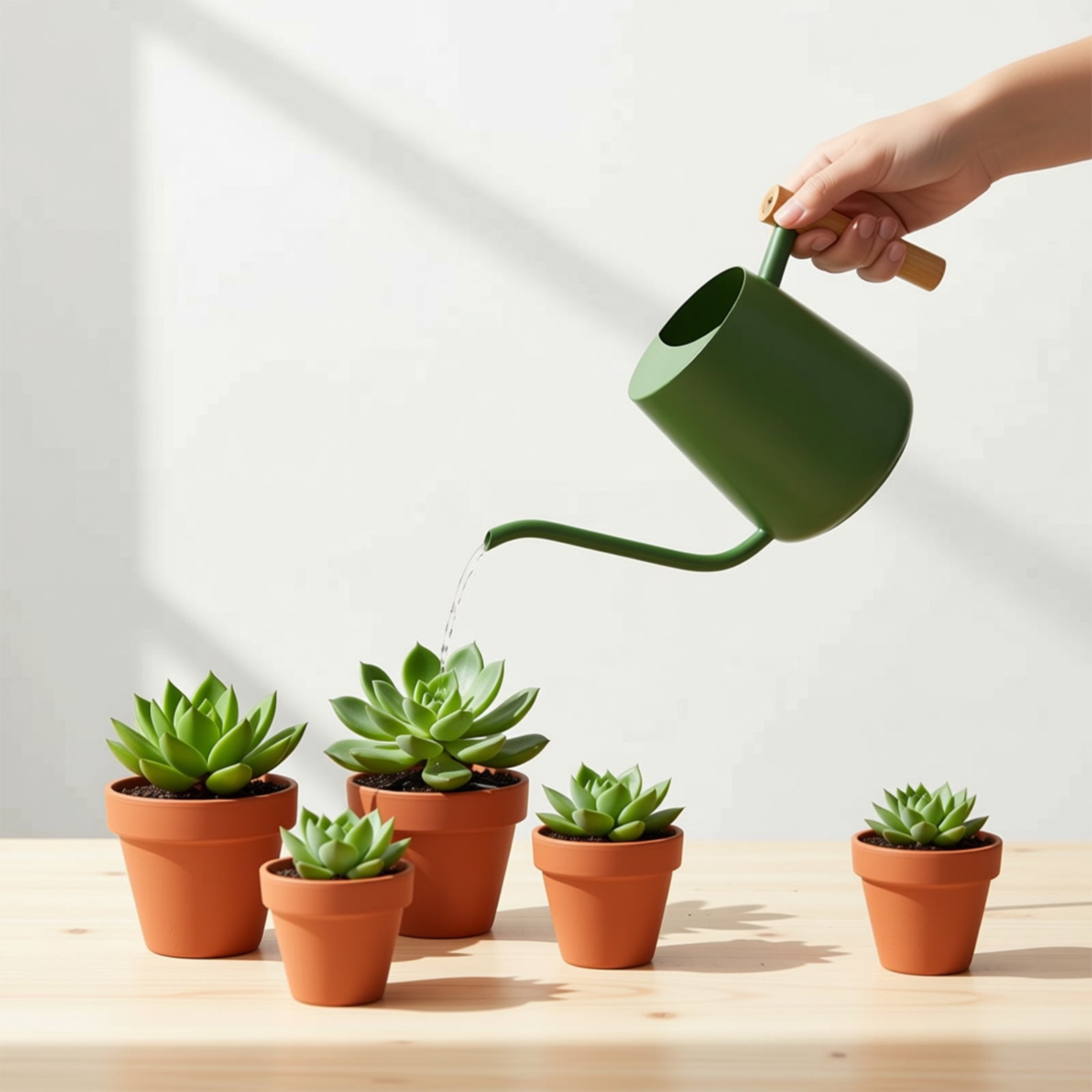 Large Capacity Garden Watering Can Crafted from 201 Stainless Steel Offering Comfortable Grip Fatigue