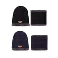 thumbnail image 1 of Winter Thermal Plush Hat Scarf Woolen Cap Cycling Windproof Cap Two-Piece 2Pc, 1 of 4