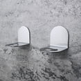 thumbnail image 2 of 2pcs Stainless Steel Wall Mounted Hand Sanitizer Holder Hanging Rack Shampoo Shelf for Kitchen Bathroom (Large Hole+Small Hole), 2 of 8