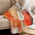 thumbnail image 4 of Throw Blanket for Couch Red Orange White Painting Soft Fleece Flannel Blankets Cozy Lightweight Blanket for Home Sofa Living Room Abstract Art Bed Throws 40" x 50", 4 of 9
