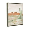 thumbnail image 4 of Stupell Industries Cactus Plants Dry Desert Scene Distant Cliffs Painting Luster Gray Floating Framed Canvas Print Wall Art, Design by Lanie Loreth, 4 of 5