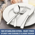 thumbnail image 4 of czcpp-30-Piece Silverware Set Service for 6, Premium Stainless Steel Flatware Set, Mirror Polished Cutlery Utensil Set for Home Restaurant, Include Fork Knife Spoon Set, Durable, Dishwasher Safe, 4 of 4