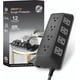 thumbnail image 1 of GE UltraPro Adapt 74542 - Protector de sobretensiones de 12 Tomas, Cable de extensión Trenzado de 1,8 m, Conector Plano, 3540 Julios, Negro, 74542, 1 of 5