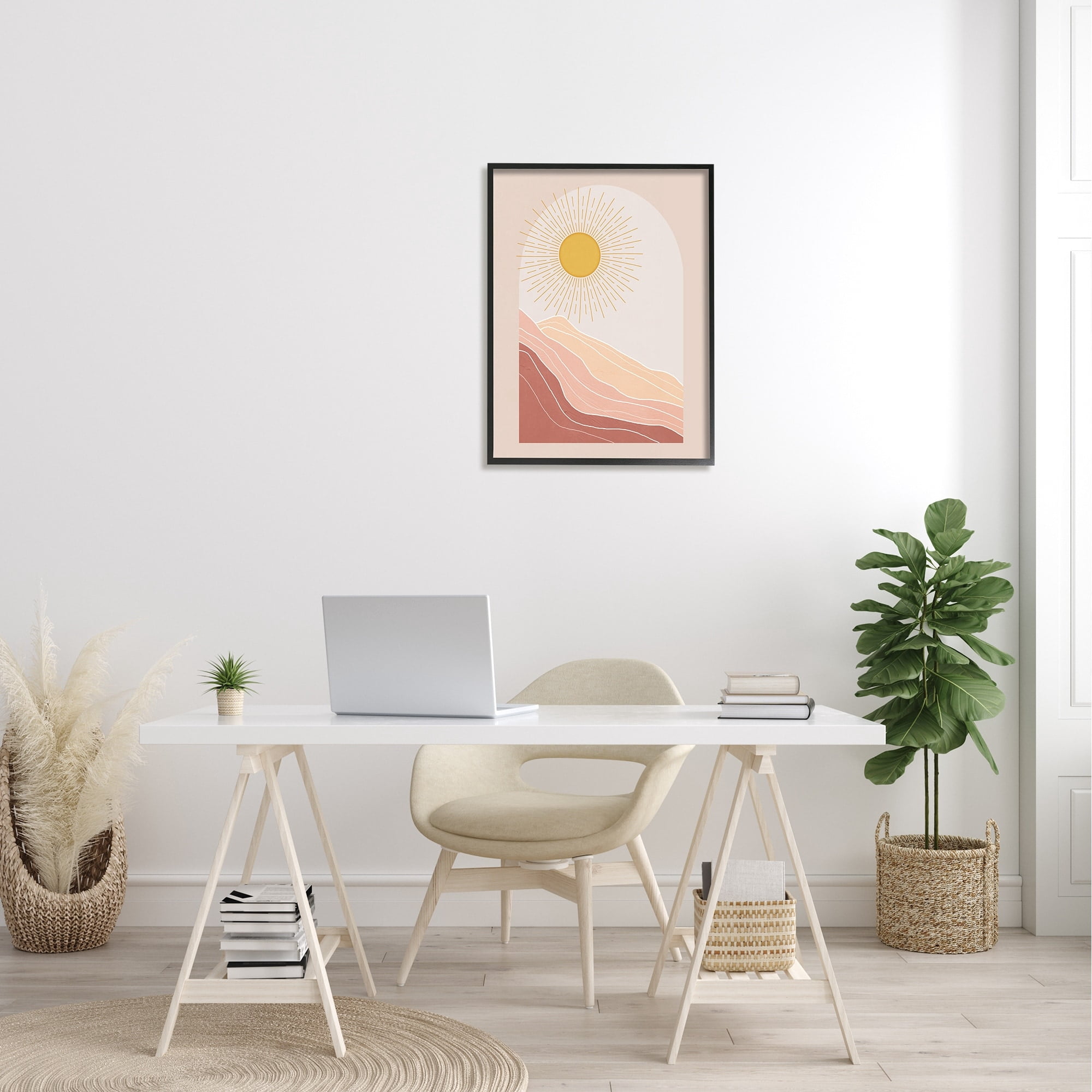 Stupell Industries Rocky Deserted Ridges Patterned Radiant Sunlight ,24 x 30, Design by Nina Blue