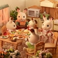 thumbnail image 3 of Famille Chocolate Rabbit de Calico Critters, ensemble de 4 poupées figurines à collectionner, 3 of 8