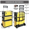 thumbnail image 3 of Big Red  Stackable Rolling Tool Box/Chest/Cabinet with Drawerd and Wheels for Garage Workshop,Yellow,W305ABDY, 3 of 5