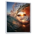 thumbnail image 2 of Designart "Sunlit Waves Beach Photo IV" Nautical & Beach Floater Framed Canvas Print, 2 of 7