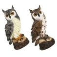 thumbnail image 4 of Owl Decor Figurine Animal Garden Statue Horned Patio Yard Sculpture Resin Accent Fake Tree Bird Sculptuer Decorative, 4 of 9
