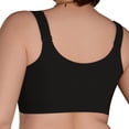 thumbnail image 4 of Besolor Plus Size Zipper Front Closure Bras for Women Seamless Supportive No Underwire Athletic Gym Workout Sports Bra(X-Large,Black), 4 of 4