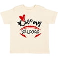 thumbnail image 3 of Inktastic Love My Bulldogs Football Boys or Girls Toddler T-Shirt, 3 of 5