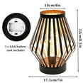 thumbnail image 4 of 8.5“H Metal Cage LED Lantern Battery Powered Cordless Accent Light with LED Edison Style Bulb Great for Weddings Parties Patio Events Gifts for Indoors Outdoors, 4 of 6