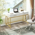 thumbnail image 6 of Tribesigns 41’’ Computer Desk with Two Drawers, Modern Study Writing Desk with Storage, 6 of 9